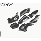 Set plastik YCF Pilot/SM 2018, Factory 2017-18 črne barve